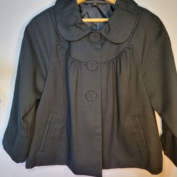 MINI black cropped Mossimo blazer M - Picture 2 of 7